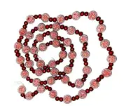 Northlight Sparkling Frosted Red Berry Beaded Christmas Garland Tree Deco 6 ft