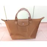 LONGCHAMP 尼龍短把手提/斜背兩用水餃包