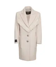 Balmain Kids Fringe-Detailed Single-Breasted Coat 14Y,12Y Nude