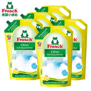 Frosch德國小綠蛙 衣物清潔類淨白檸檬洗衣精補充包1800ml x5包/箱