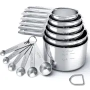 TILUCK Stainless Steel Measuring Cups & Spoons Set, Cups and Spoons,Kitchen G...