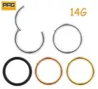 G23 Titanium 14G Hinged Hoop Segment Septum Nose RingSleepers Earrings 6mm-12mm