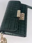 Michael Kors Tribeca Large Croc-Embossed Wallet on Chain