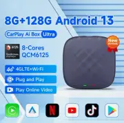 Android 13 Wireless Carplay AI BOX Android Auto GPS for BT Adapter 8+128GB