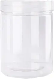 AIMALL 50PCS Wide Mouth Transparent Plastic Storage Containers, Reusable Airtight Food Bottles with Screw Lids for Kitchen Pantry Snacks Grains Nuts Dried Fruit Organisation