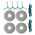 Mop Cloths and Main Brush Set Compatible with For Cecotec For Conga 20090