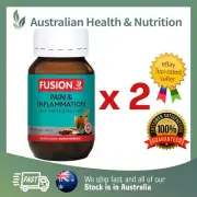 2 x FUSION HEALTH PAIN AND INFLAMMATION 60 TABLETS + FREE SAME DAY SHIPPING