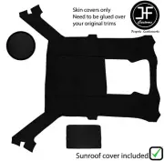 BLACK STITCH LUXE SUEDE HEADLINER SUN ROOF COVER FOR BMW E30 81-92 COUPE