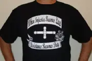EUREKA FLAG T SHIRT BIKER "WHEN INJUSTICE BECOMES LAW RESISTANCE" BLACK NO VLAD