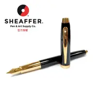 在飛比找PChome24h購物優惠-SHEAFFER 9322 100系列 黑亮漆金夾 鋼筆F 