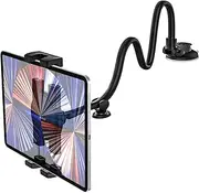 woleyi Tablet Holder for Car Dashboard Windshield [Gooseneck Long Arm] Suction Cup iPad Holder for Car, Car Tablet Mount Compatible with iPad Pro Air Mini, Galaxy Tabs, Cell Phones, 4.7-13" Devices