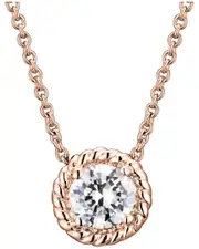 Genevive 14K Rose Gold Vermeil Plated Necklace