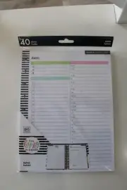 Me&My Big Ideas The Happy Planner Paper Refill 40PG Date Get It Done By The Hour