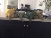 Custom Dyed Elephant Plush Blue And Pink Colors