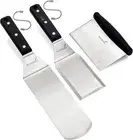 Metal Spatula Stainless Steel Scraper - Professional Chef Griddle Spatulas Set