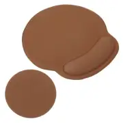 Gel Mouse Pad with Wrist Rest, Ergonomic Mouse Pad with Coaster, Brown