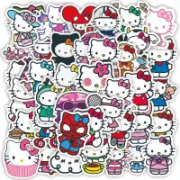 在飛比找蝦皮購物優惠-Hello Kitty 卡通貼紙可愛可愛寶寶粉色塗鴉兒童女孩