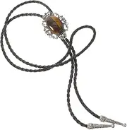 [DECHOUS] bolo tie bola tie necktie bolo necktie decoration retro necktie agate bolo neck ties agate tie necktie men's necklaces bolo necklace chain vintage Alloy man bow tie