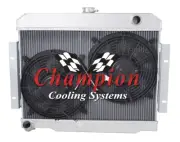 RC Champion 2 Row Radiator,10" Fans for 1970 - 1985 Jeep CJ Series L6,V8 Engine (for: Jeep)