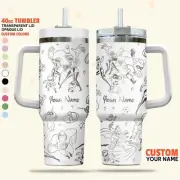 Custom Disney The Incredibles Tumbler, Disney Characters Laser Engraved 40oz Tum