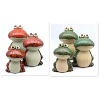 在飛比找蝦皮購物優惠-陶瓷青蛙擺飾 青蛙家族 蛙蛙一家人 居家擺飾 生日禮物 庭院