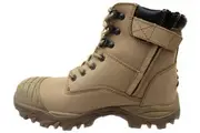 Munka Mens Craze Zip High Cut Safety Work Boot FU1948CT - Stone
