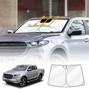 WindScreen Sun Shade for Mazda BT-50 BT50 Dual Cab 2020-2025 TF Series Blocks UV Rays Foldable Custom Wind Screen Sun Visor Protector