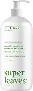 ATTITUDE Liquid Hair Conditioner, Nourishing & Strenghtening Plant- and Mineral-Based Ingredients, Vegan and Cruelty-free, Grapeseed Oil & Olive Leaves, 32 Fl Oz
