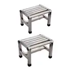 Shower Stool Shoe Changing Stool Foot Rest Toilet Stool Household Metal Step
