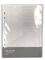 Kikki K Tab Set A5 Large Planner Refill 2 Pack Essentials White Gold BRAND NEW