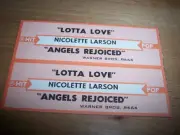 2 Nicolette Larson Lotta Love / Angels Rejoiced Jukebox Title Strip