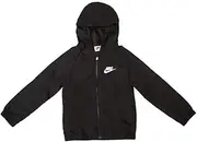 [Nike] Sportswear Light Weight Hooded Windrunner Full-Zip Jacket- Black - Kids Size 4