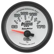 Autometer Phantom II Oil Temp Gauge Electric - 60 - 170 C, 2 1/16 Inch, Short Sweep, AU7548-M