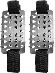 [Generic] Anti Slip Crampons Ice Cleats,Snow Traction Cleats Crampons - Stainless Steel Mid-Sole Shoe Spikes, Shoes Boots Cleats for Men, Women
