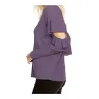 NWT Mauve Chaser Long Sleeve sweater top ruffle boho medium