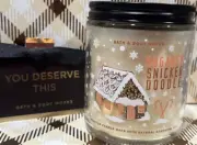 Bath And & Body Works Single Wick Candle Essential Oil Sugared Snicker Doodle LE