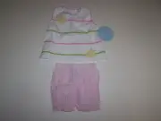 Little English Boutique Girls CeCe Bloomer Set Multicolor Lemon Size 24M NWT