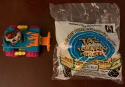 Lot of 2 TAZ TORNADO TRACKER LOONEY TUNES MCDONALDS HAPPY MEAL TOYS (1992)