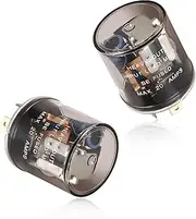 DXNQ 2 PCS LED Flasher Relay, 12V Heavy Duty 2 Pin Electronic Turn Signal Light Relay, Two Prong Relay Fixes Turn Signal Bulbs Hyper Flash for Car Motorcycle Truck, Car Accessories