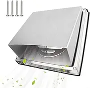 CWOQOCW Air Vent, Stainless Steel Square Wall Vent Outlet Cover Extractor Fan Duct Vent Mesh Cover Screw Sealing Ring Set(150mm), as picture show, XZ41V3S0RN68R8A6LNFW1VK