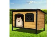 i.Pet Dog Kennel Large Wooden Outdoor Indoor House Pet Puppy Crate Cabin Waterproof