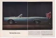 vintage 2 page 1960s magazine print ad Pontiac '67 auto cars garage man cave