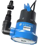 1/2HP Submersible Water Pump with Stainless Steel Base - Removes Water to 0.04"