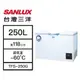 【結帳再x折】【含標準安裝】【SANLUX 台灣三洋】250L 超低溫-60°C冷凍櫃 白色 TFS-250G (W6K1)