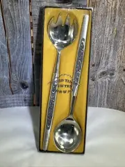 Geilo Tinn Norway Pewter 2 pc Salad Serving Set 9 3/4" NEW IN BOX