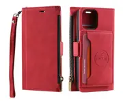 J39 PU Leather Flip Phone Wallet Cover Phone Case Cover for iPhone 14 6.1 inch