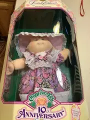 NIB Vintage 1992 Hasbro Cabbage Patch Kids Doll 10th Anniversary Limited Edition