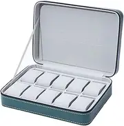 [ACLIC] Watch Case 10 Compartments Large Capacity Watch Organizer Watch Display Collection Box Multifunctional Jewelry Storage Bag Watch Display Box