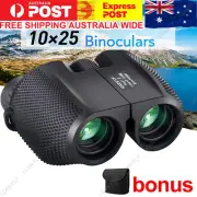 Compact Binoculars 10x25 Outdoor Travel BAK4 Telescope Night Vision Hunting DF