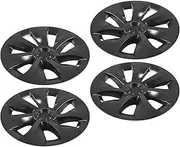 Wheel Rim Protector, Sporty Scratch Resistant Whirlwind Design 4 Pieces Gray 19 Inch Wheel Hubcap Easy Installation Model Y 2020-2023 (Symmetrical)